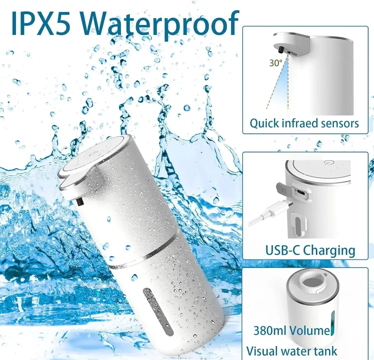 Sensor-Activated Soap Dispenser – Automatic Touchless Design