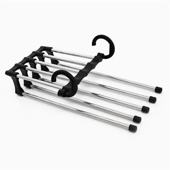 5-in-1 Stainless Steel Clothes Rack for Space Optimization