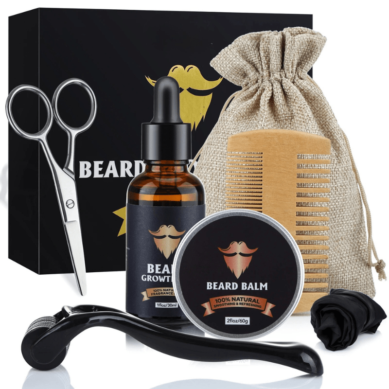 Beard Growth Set with Microneedling Technology for Thicker Beard Growth