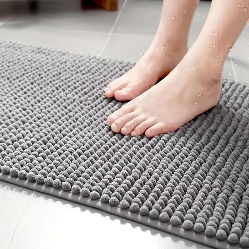 Non-Skid Chenille Bath Mat for Comfortable and Safe Use