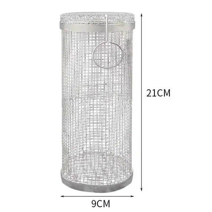 Grill Basket - Cylindrical Design for Maximum Cooking Capacity