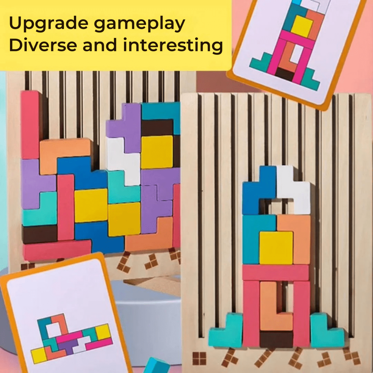 Wooden Stacking Puzzle for Imaginative Play and Skill Development