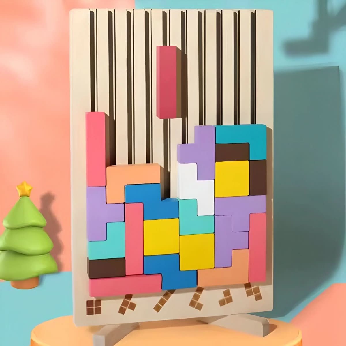Wooden Stacking Puzzle for Imaginative Play and Skill Development