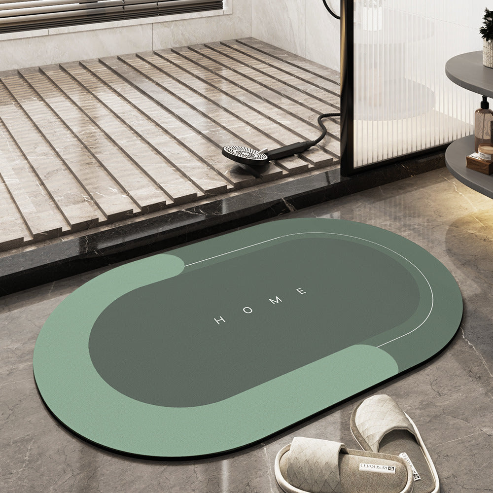 Quick-Drying Bath Mat | Highly Absorbent Microfiber | Non-Slip | Aqua Soft