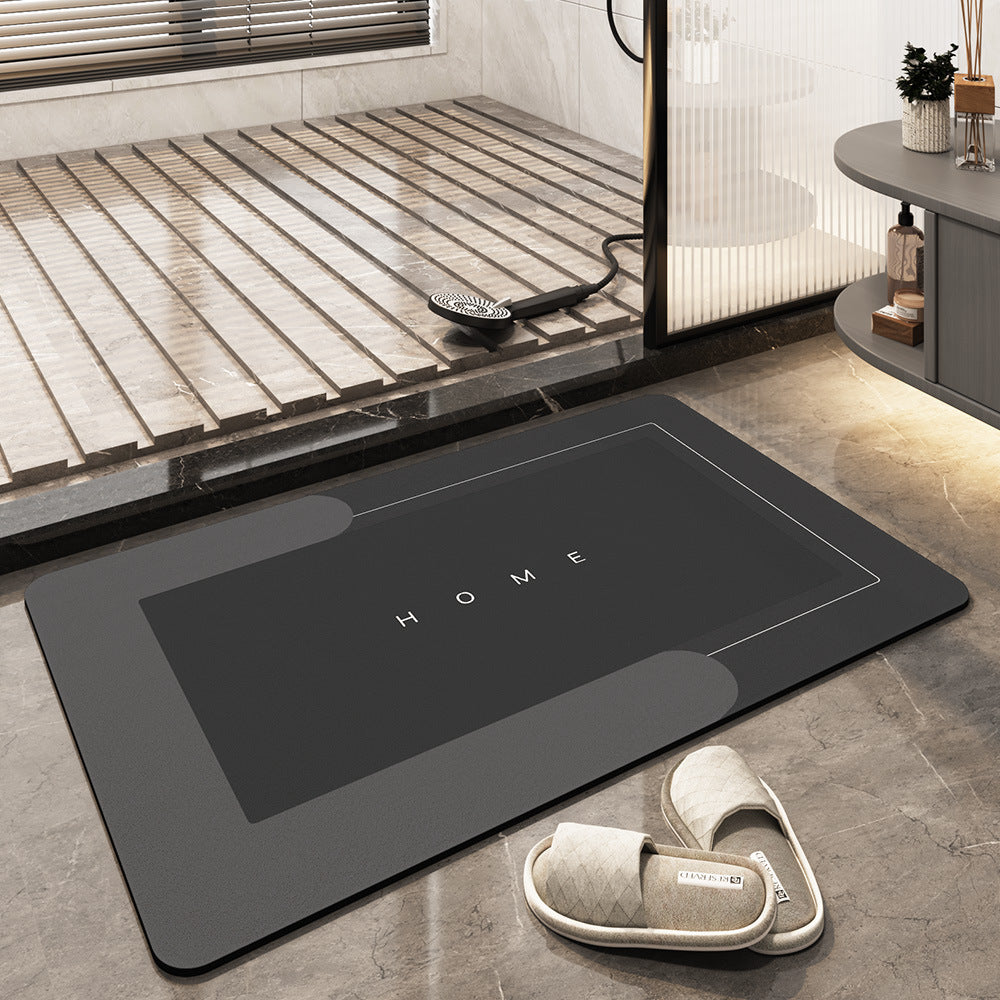 Quick-Drying Bath Mat | Highly Absorbent Microfiber | Non-Slip | Aqua Soft
