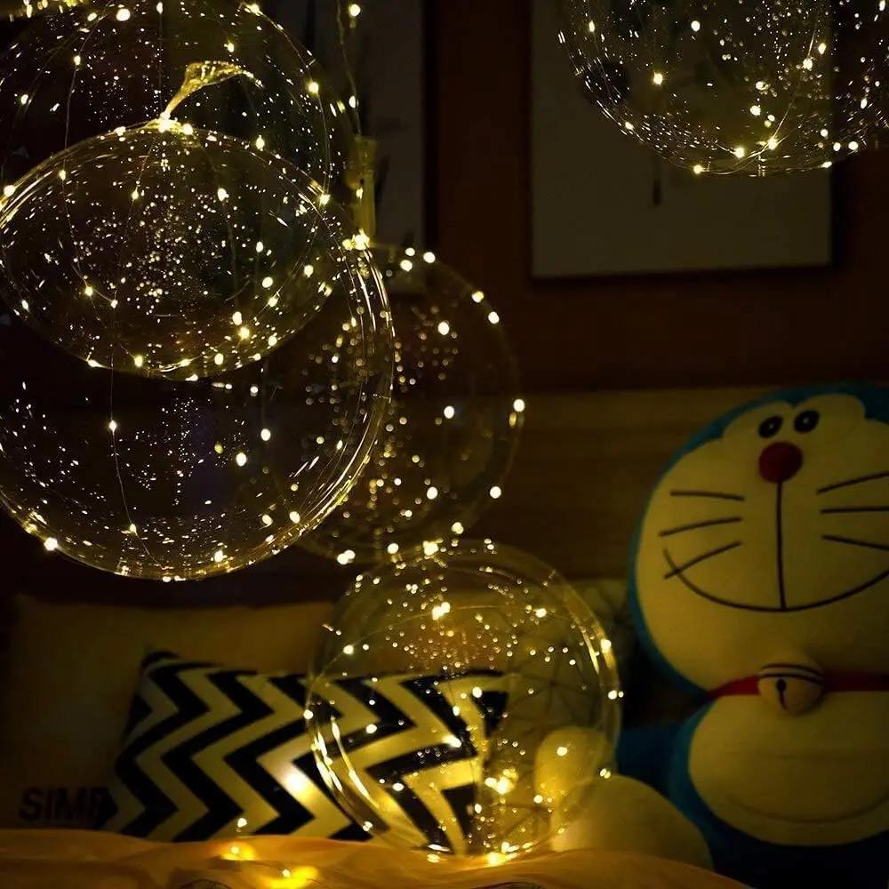 Balloon with 10 Pieces | Warm White Ambient Lighting | Battery Operated