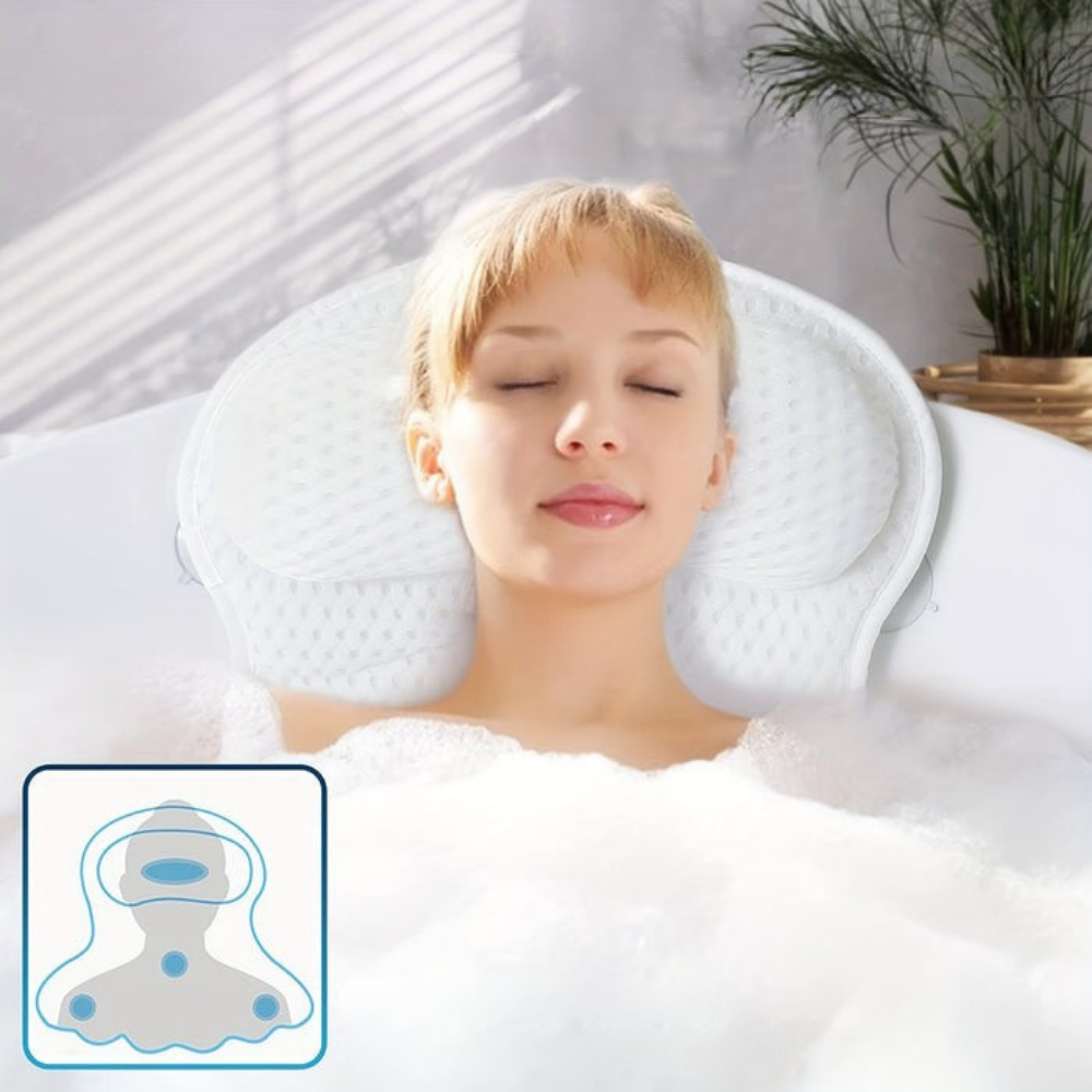Neck Support Bath Pillow – Ergonomic Design for Comfort