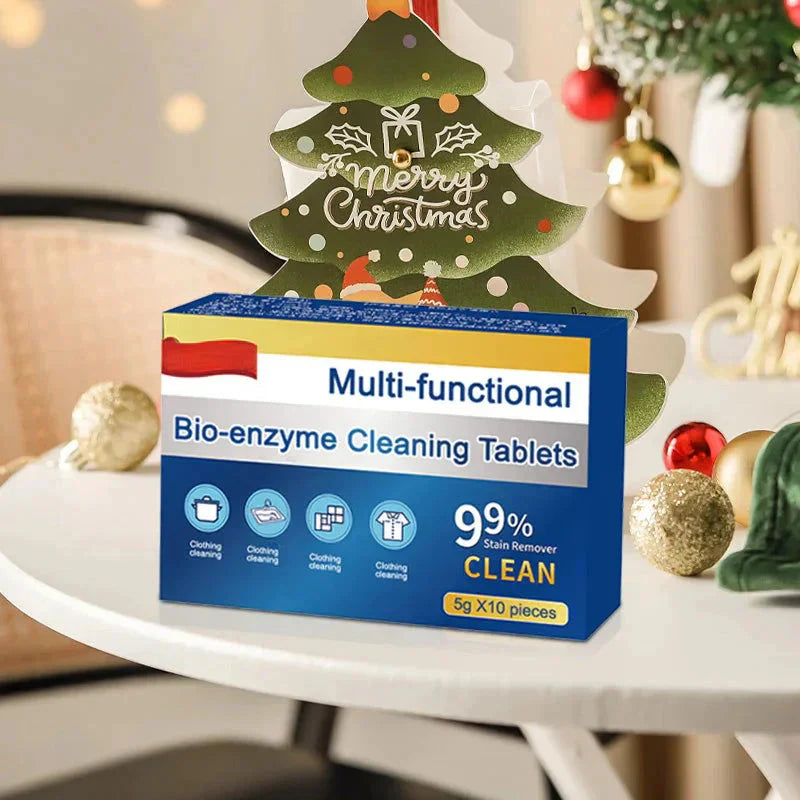 Enzyme Cleaning Tablets | Removes Stains, Grease, Odors | For Fabric and Surfaces