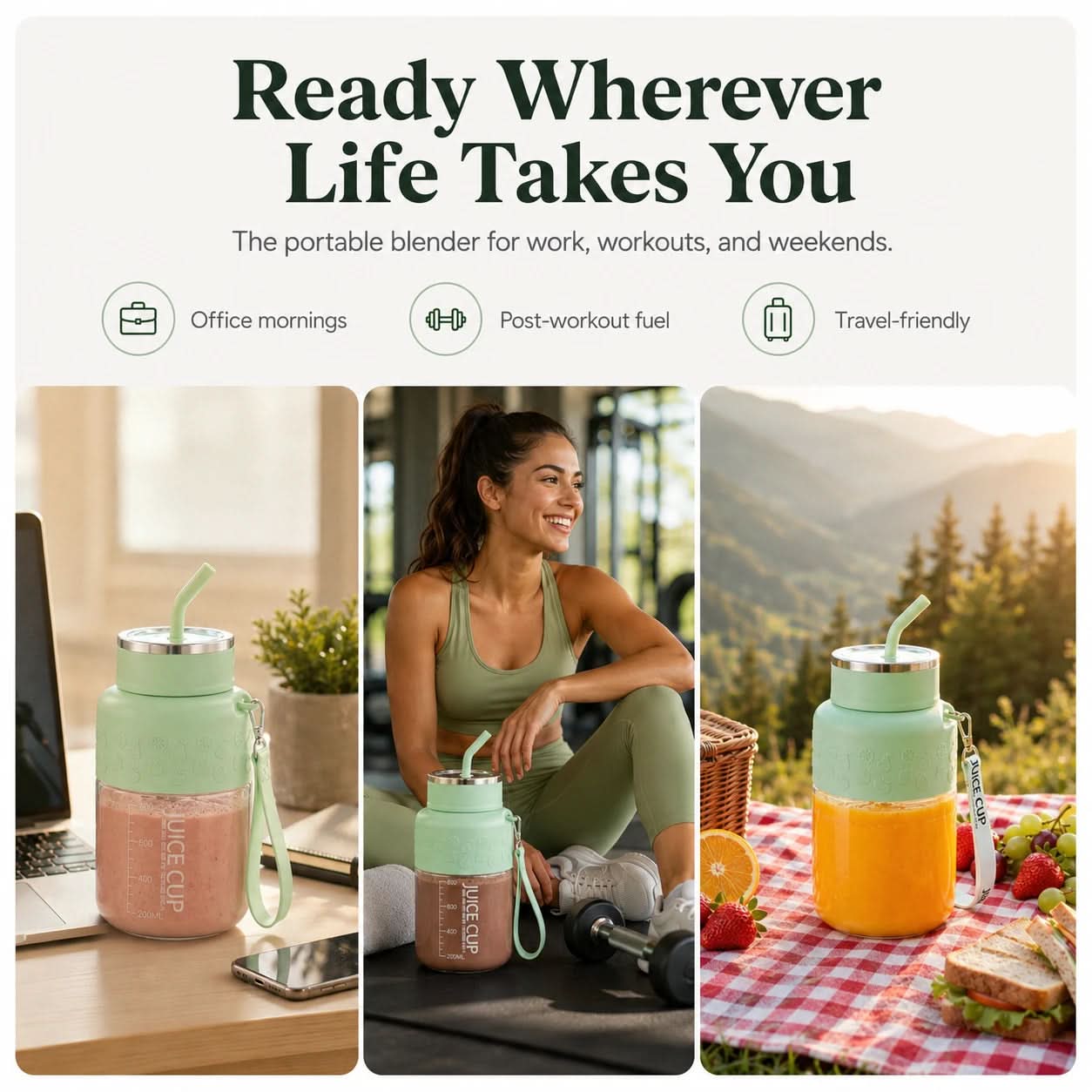 Portable High-Speed Blender for Smoothies – Perfect for Travel