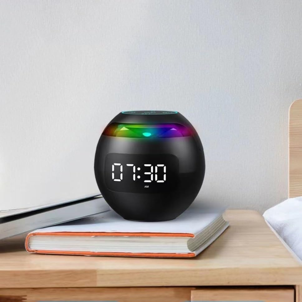 Smart Alarm Clock Speaker with LED Light & Long Battery Life