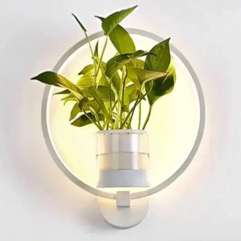 Wall Lamp Featuring Integrated Botanical Design Element