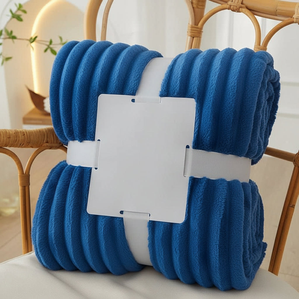 Luxurious Striped Fleece Throw for Cozy Comfort