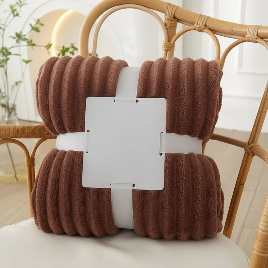Luxurious Striped Fleece Throw for Cozy Comfort