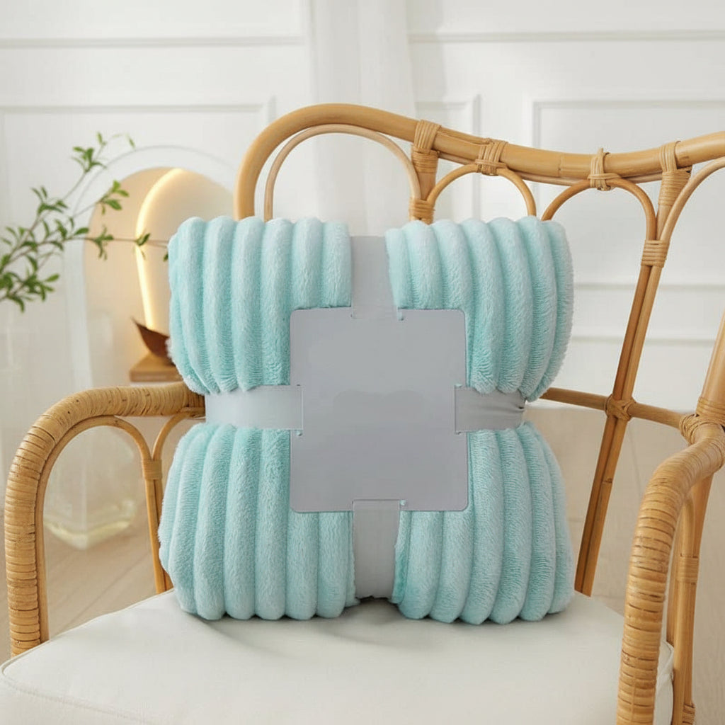 Luxurious Striped Fleece Throw for Cozy Comfort