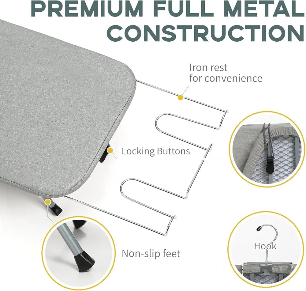 Ironing Board with Foldable Design and Iron Rest