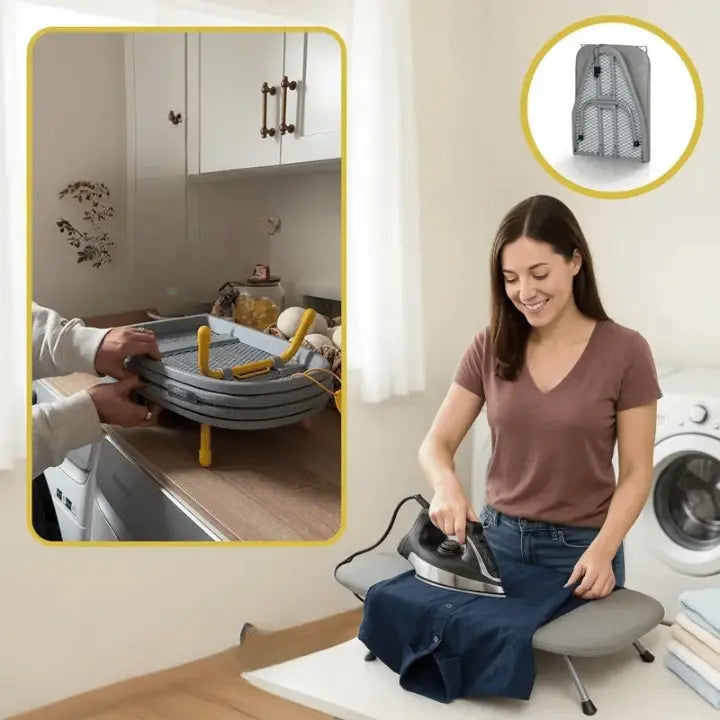 Ironing Board with Foldable Design and Iron Rest