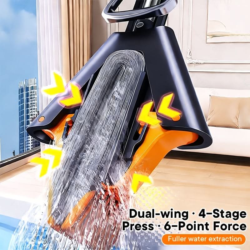 Absorbent Sponge Mop with Convenient Squeeze Mechanism