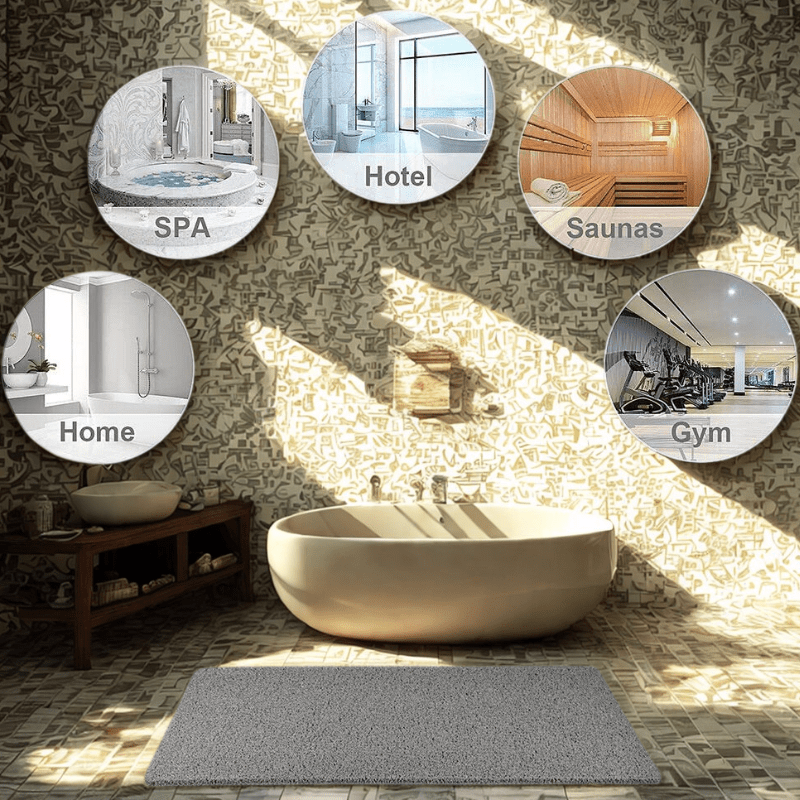 Non-Slip Shower Mat featuring Hygienic Drainage System