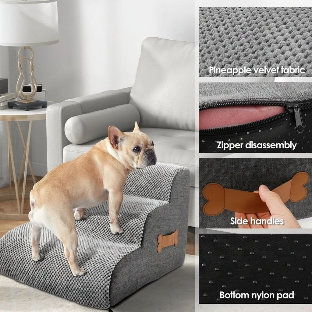 Pet Stairway with Gentle Slope and Sturdy Foundation