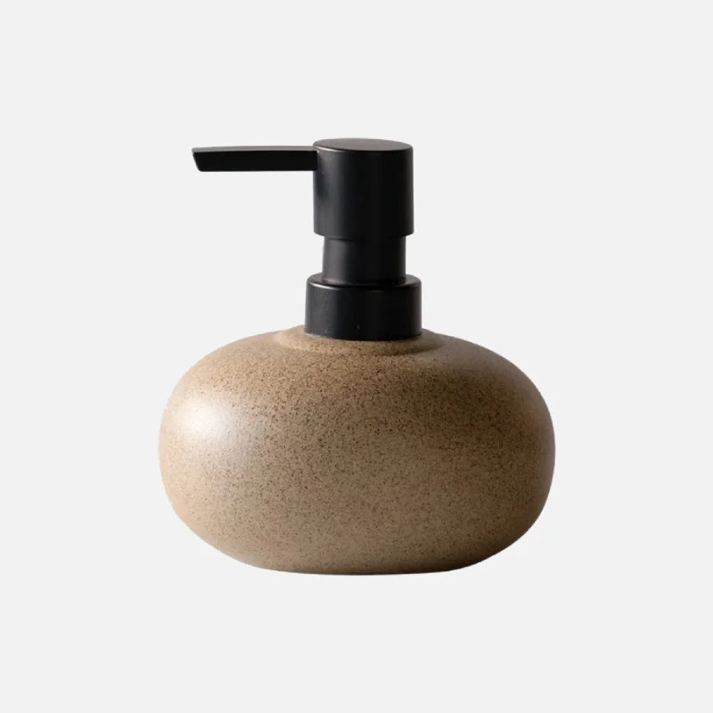 Elegant Riverstone-Style Ceramic Soap Dispenser - 300ml