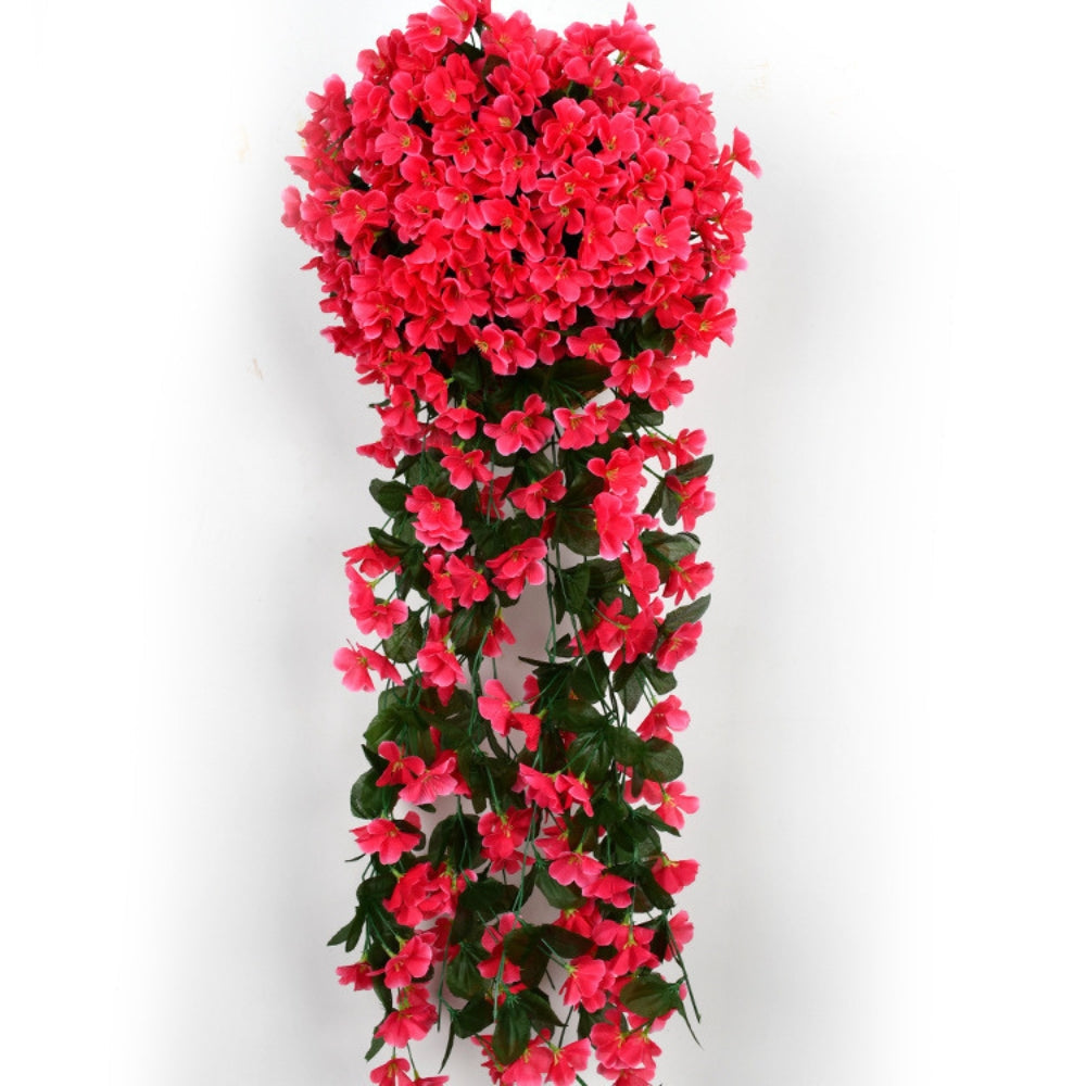 Cascading Flower Arrangement – Artificial Orchid Hanging Planter