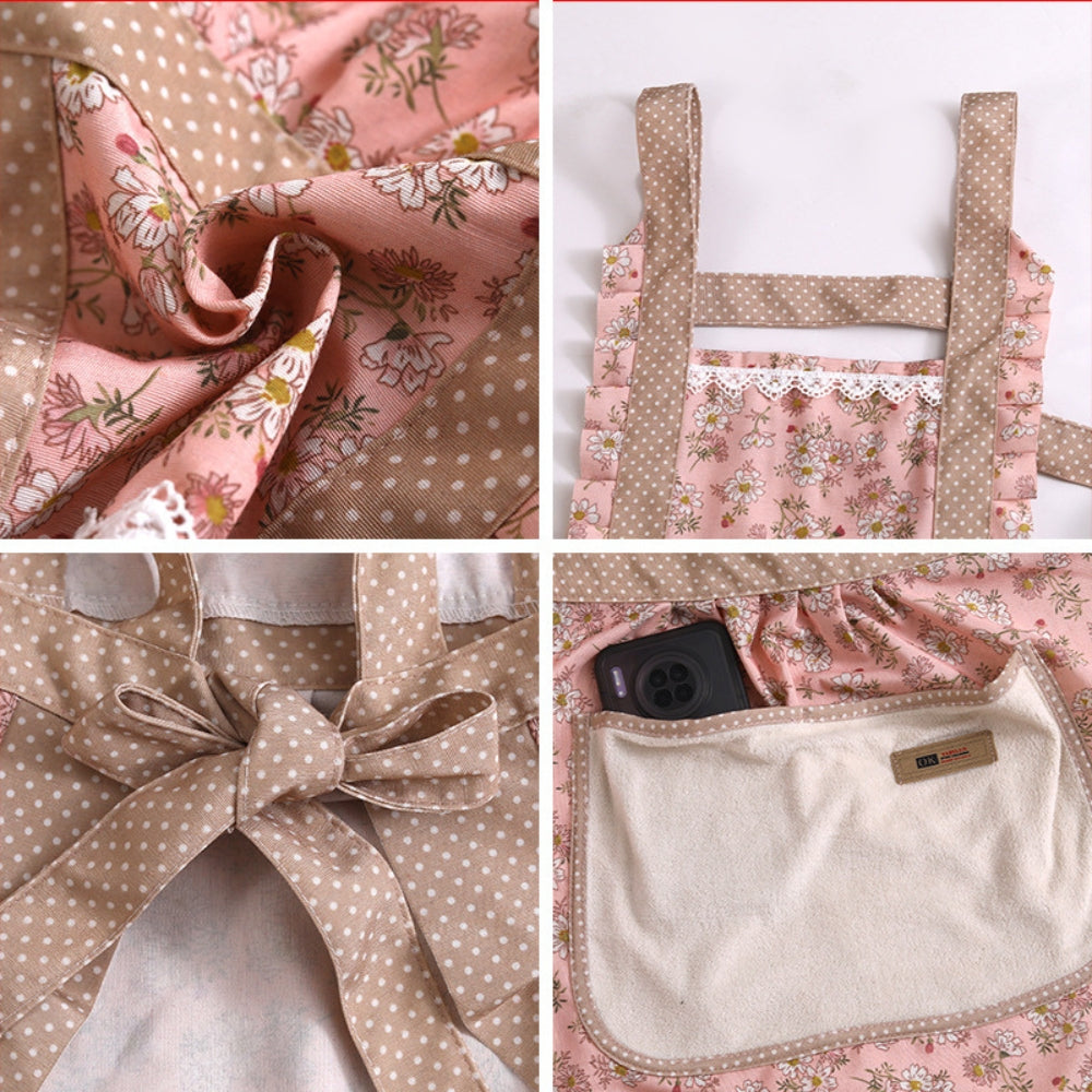 Floral Elegance Waterproof Cooking Apron