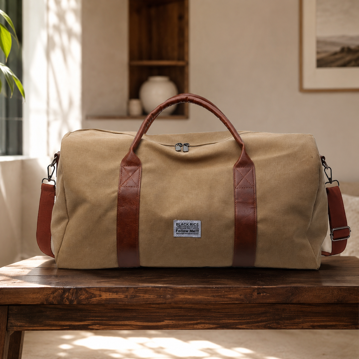 Spacious Vintage Duffel Bag for Travel and Gym – Durable Everyday Organizer