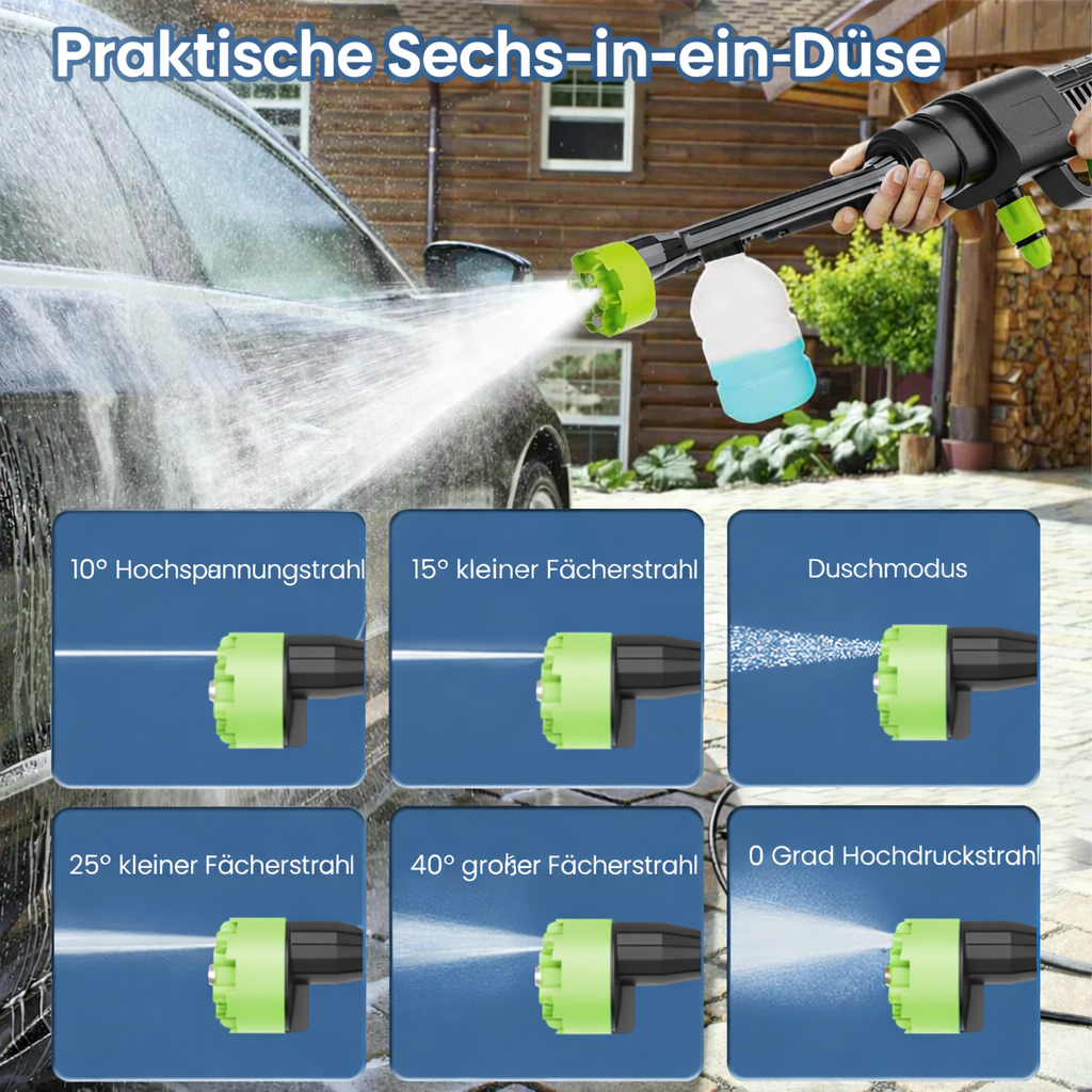 High-Pressure Cleaner with 24V Cordless Battery – Includes 5m Hose