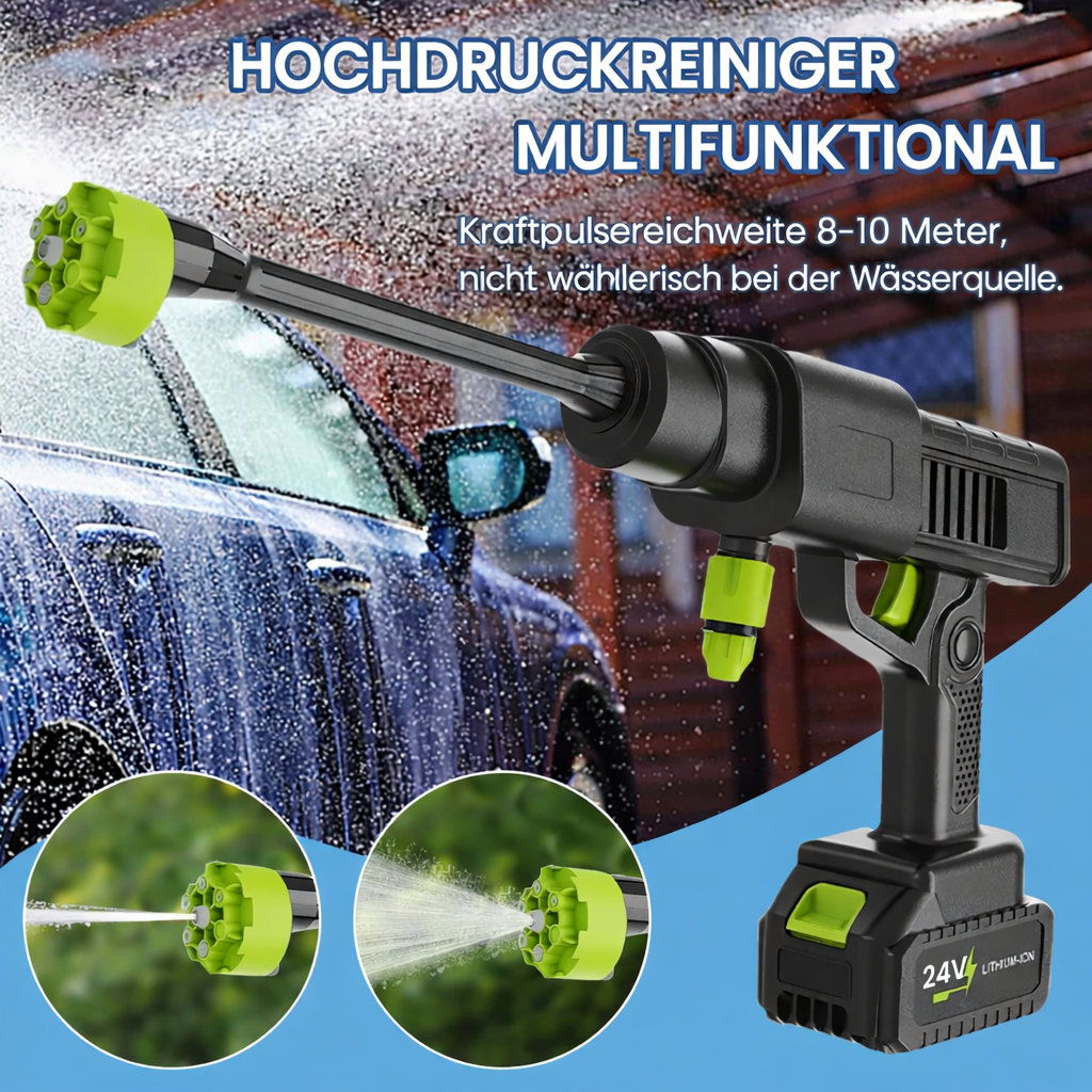 High-Pressure Cleaner with 24V Cordless Battery – Includes 5m Hose