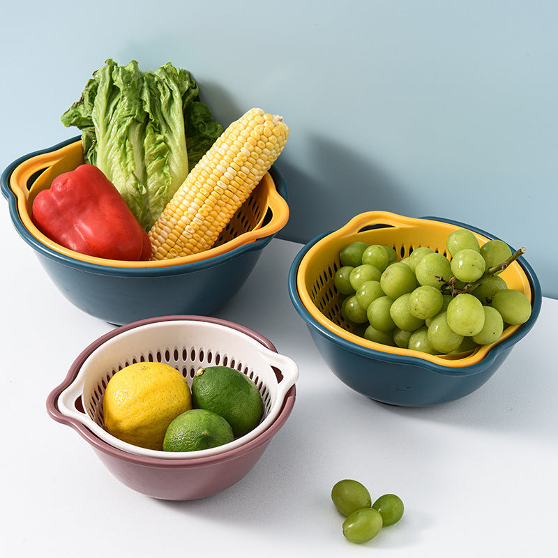 Versatile 8-Piece Nesting Colander and Bowl Set for Kitchen Prep