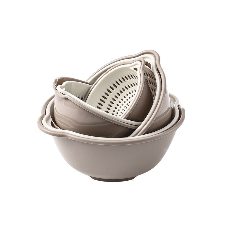Versatile 8-Piece Nesting Colander and Bowl Set for Kitchen Prep
