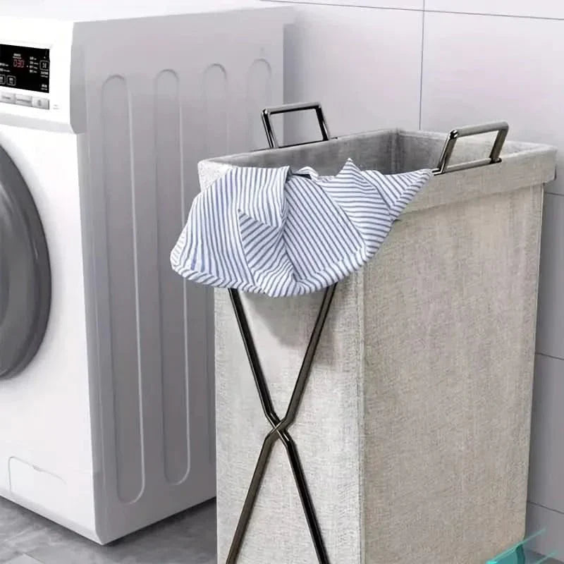 Space-Saving Laundry Hamper with Sturdy Metal Frame - 60L