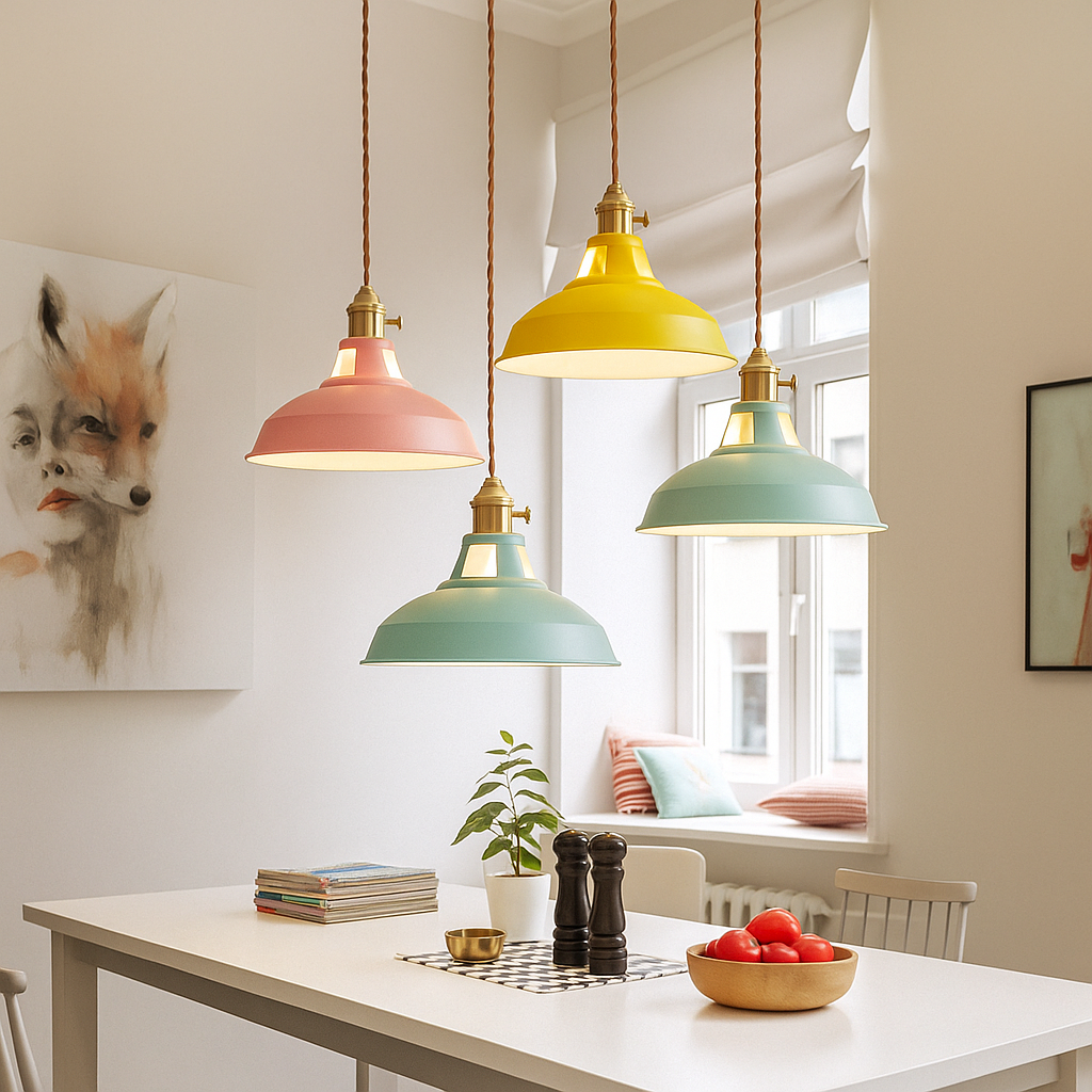 Vibrant Industrial LED Dome Pendant Light for Modern Spaces