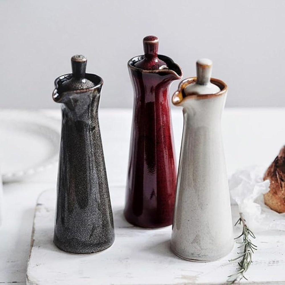 Elegant Ceramic Pouring Bottle for Sauces and Oils - 100 ml