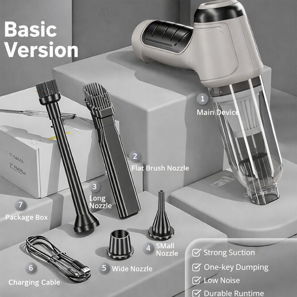 Cordless Handheld Vacuum Cleaner with Strong Suction Power