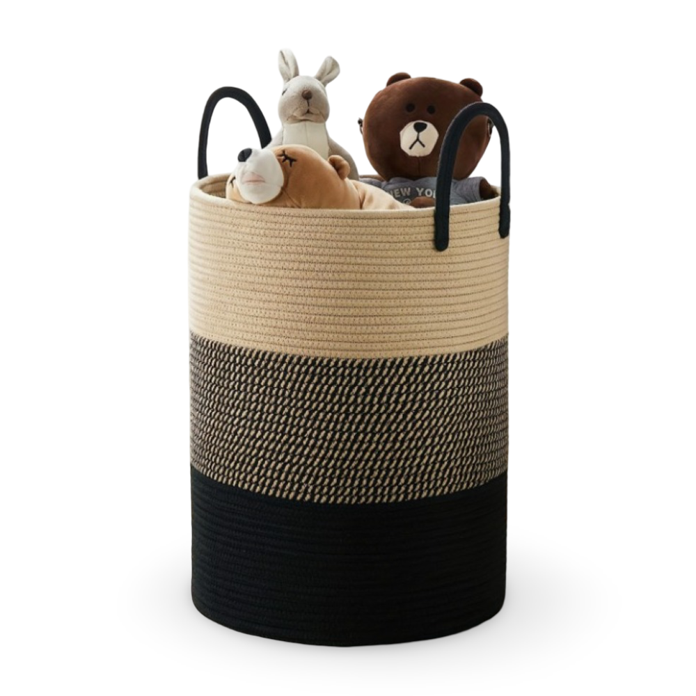 Extra Tall 58L Cotton Laundry Hamper – Weekly Storage Solution