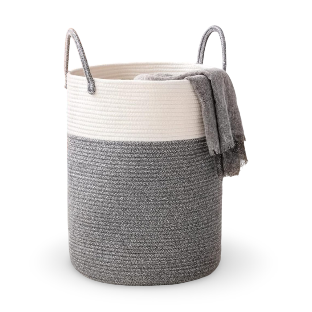 Extra Tall 58L Cotton Laundry Hamper – Weekly Storage Solution