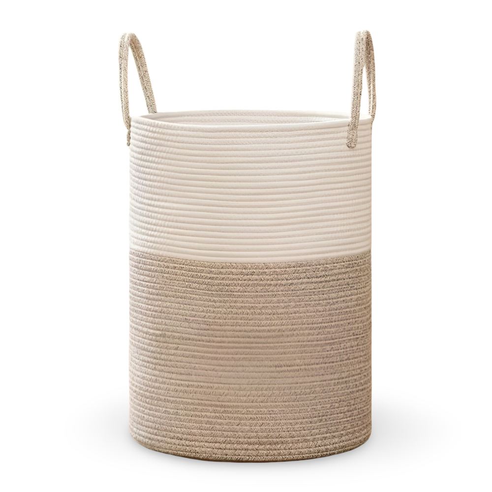 Extra Tall 58L Cotton Laundry Hamper – Weekly Storage Solution