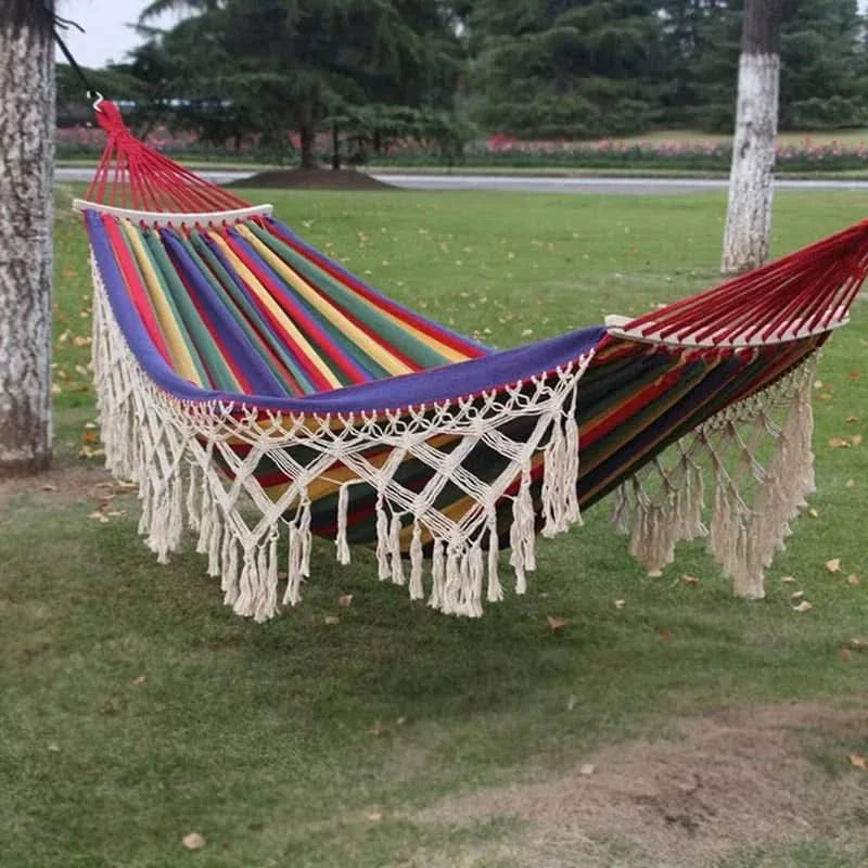 Double Canvas Hammock for Comfortable Outdoor Relaxation