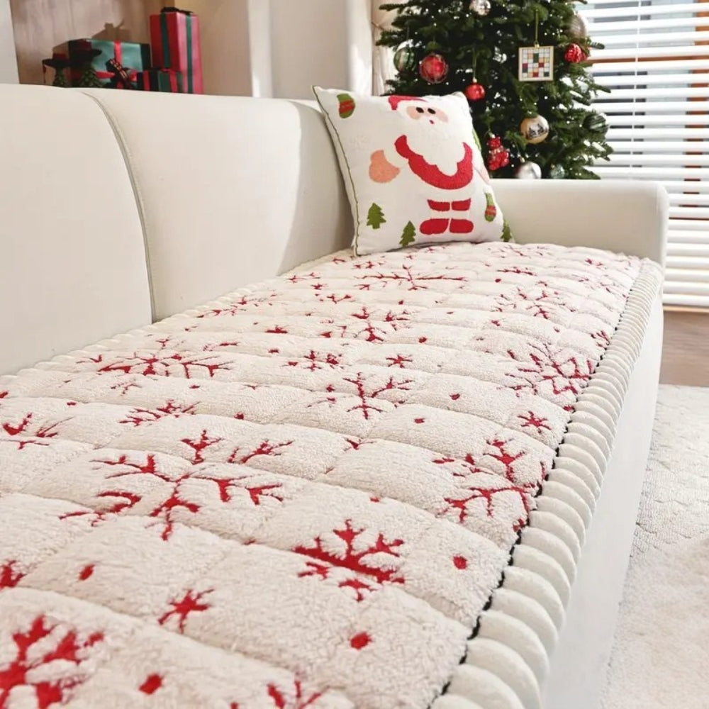 CozyVibe – Festive Sofa Cover for a Warm Holiday Atmosphere