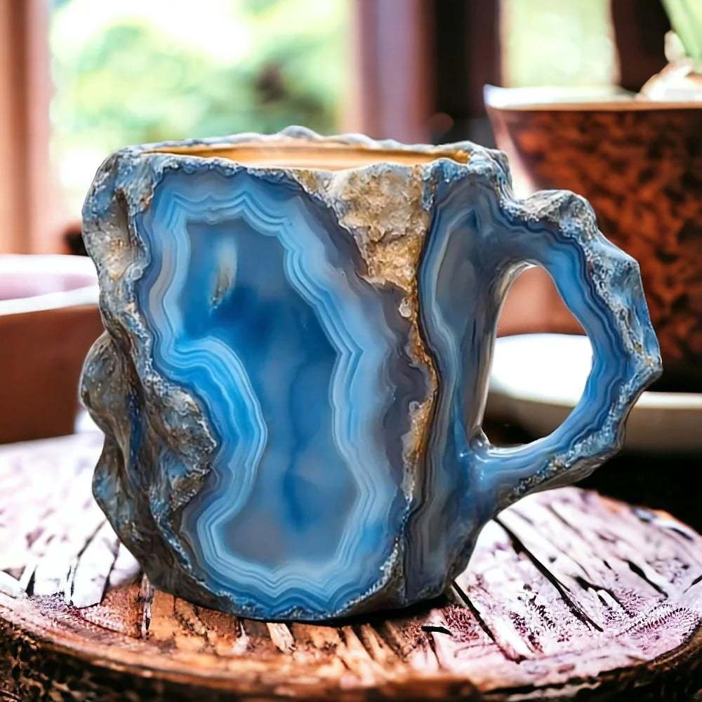 Mineral Crystal Coffee Mugs – Set of Glass Cups