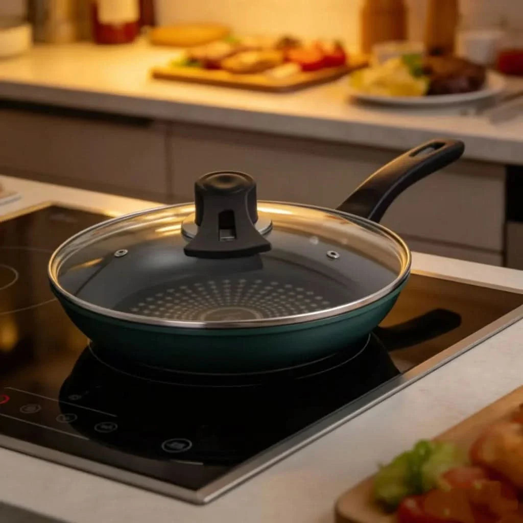 Diamond Textured Frying Pan for Daily Cooking