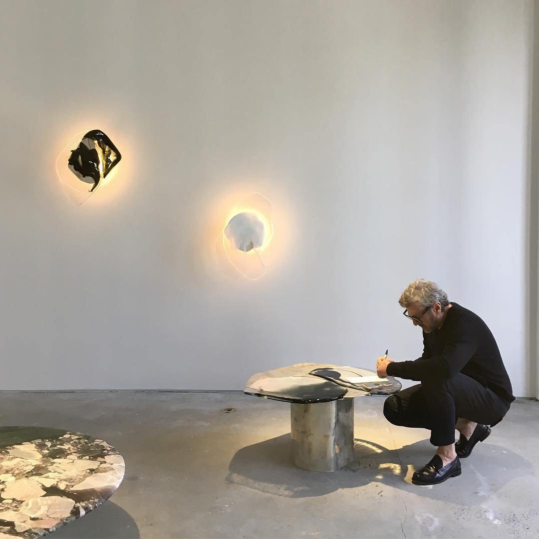 LED Wall Light Crafted from Molded Glass