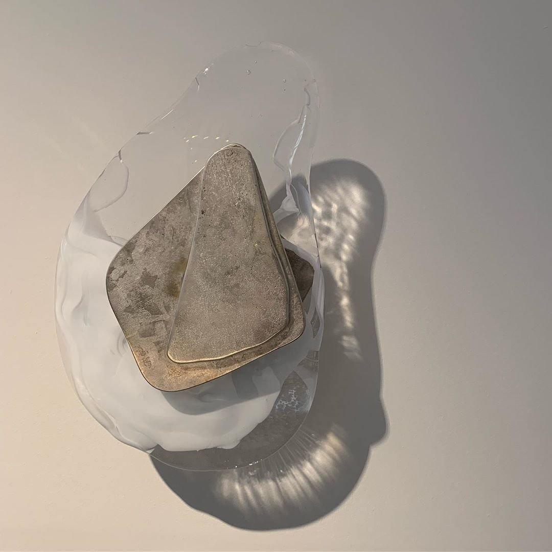 LED Wall Light Crafted from Molded Glass