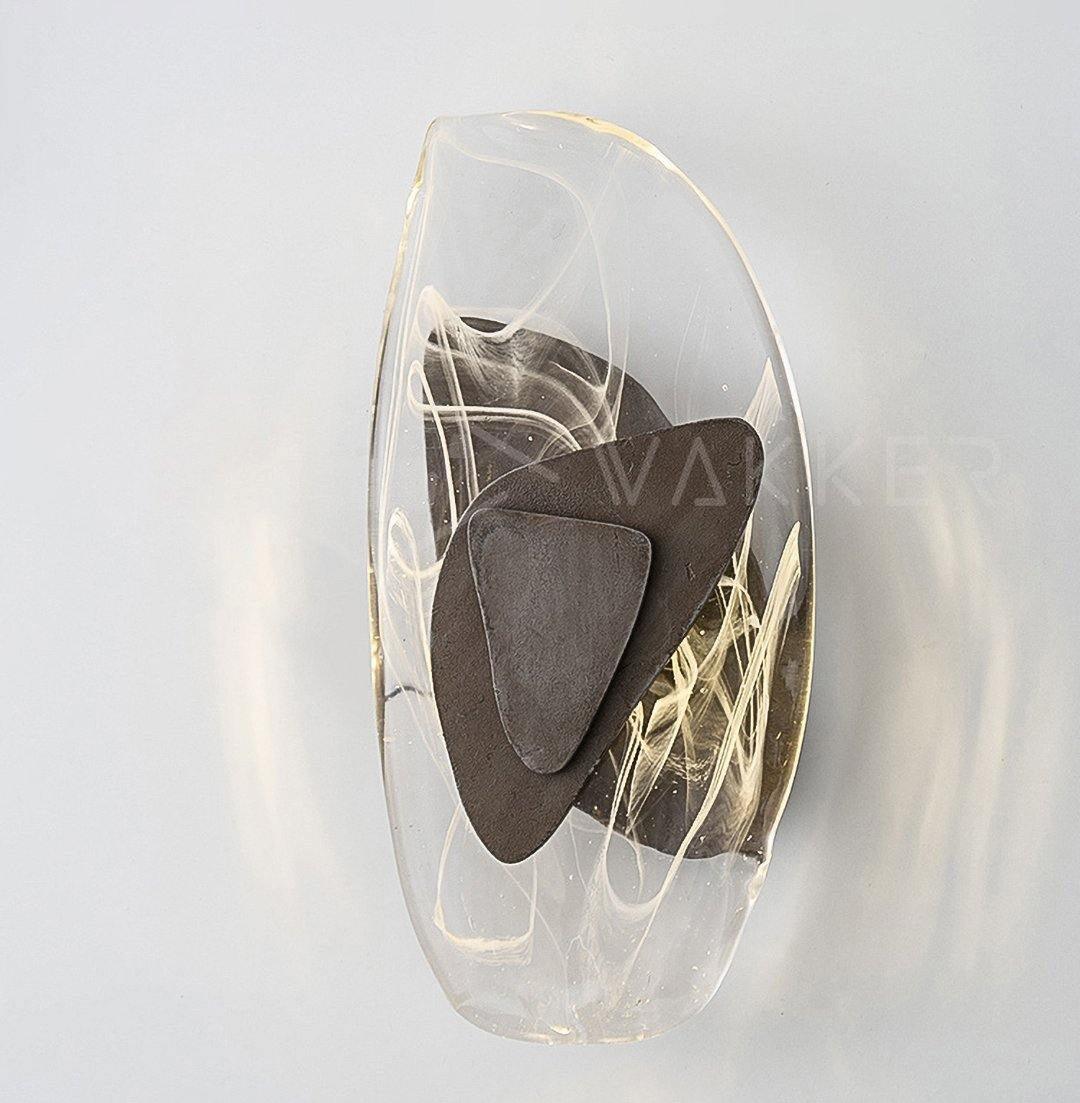 LED Wall Light Crafted from Molded Glass