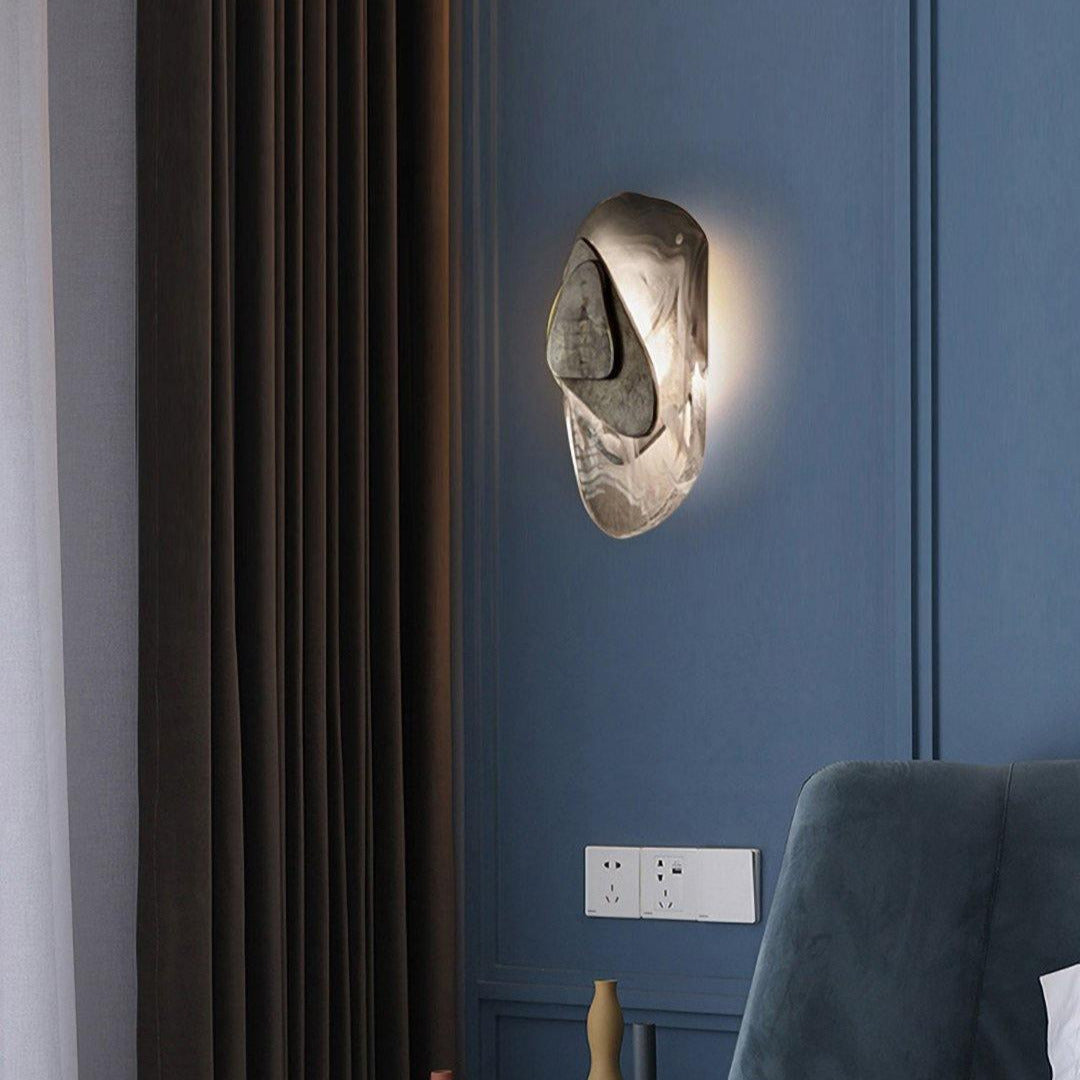 LED Wall Light Crafted from Molded Glass