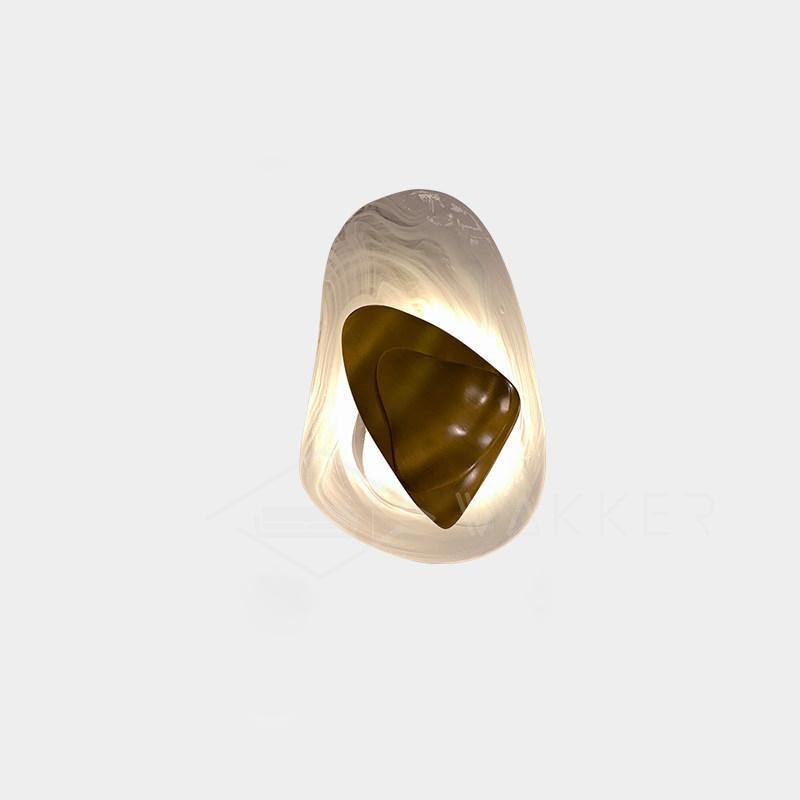 LED Wall Light Crafted from Molded Glass