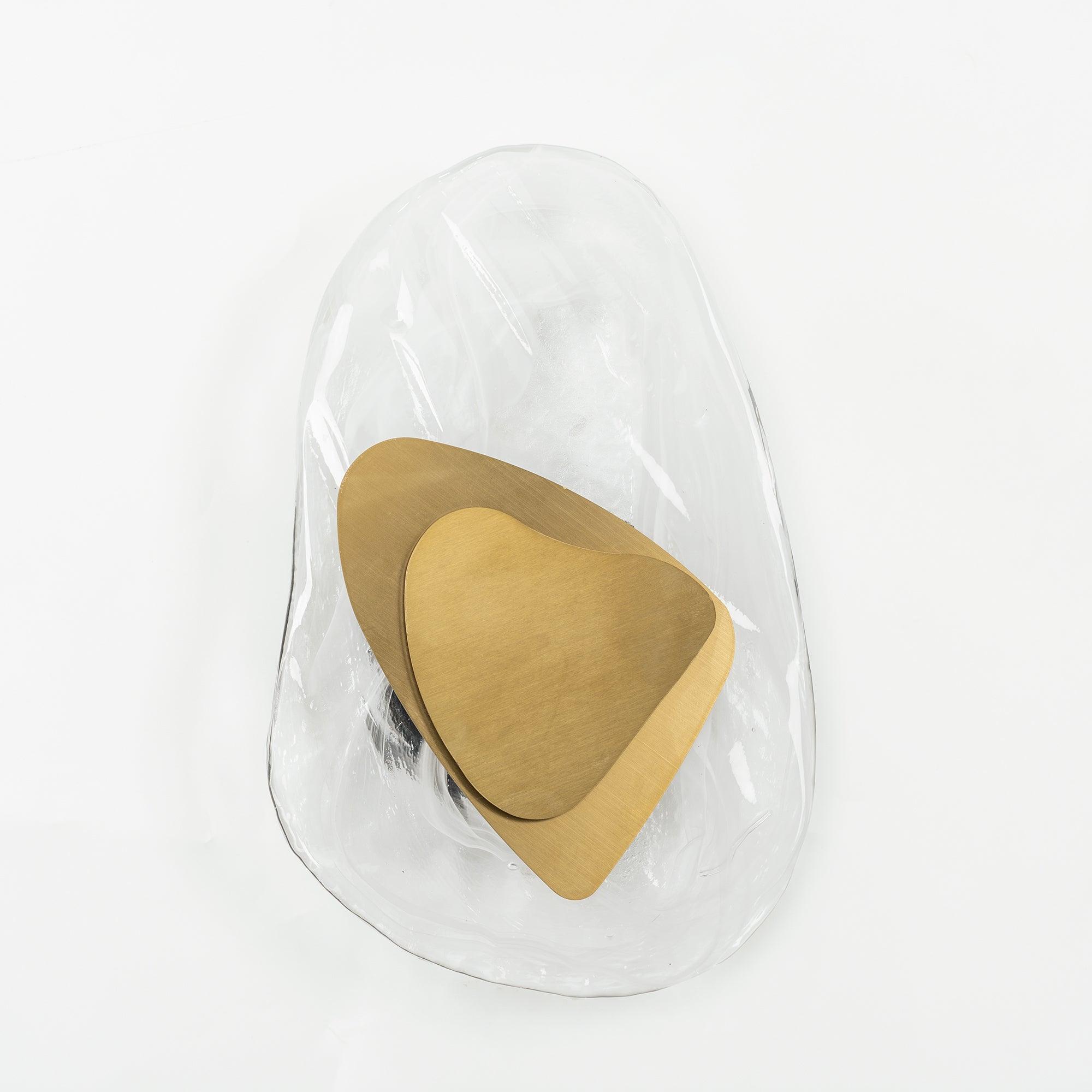 LED Wall Light Crafted from Molded Glass