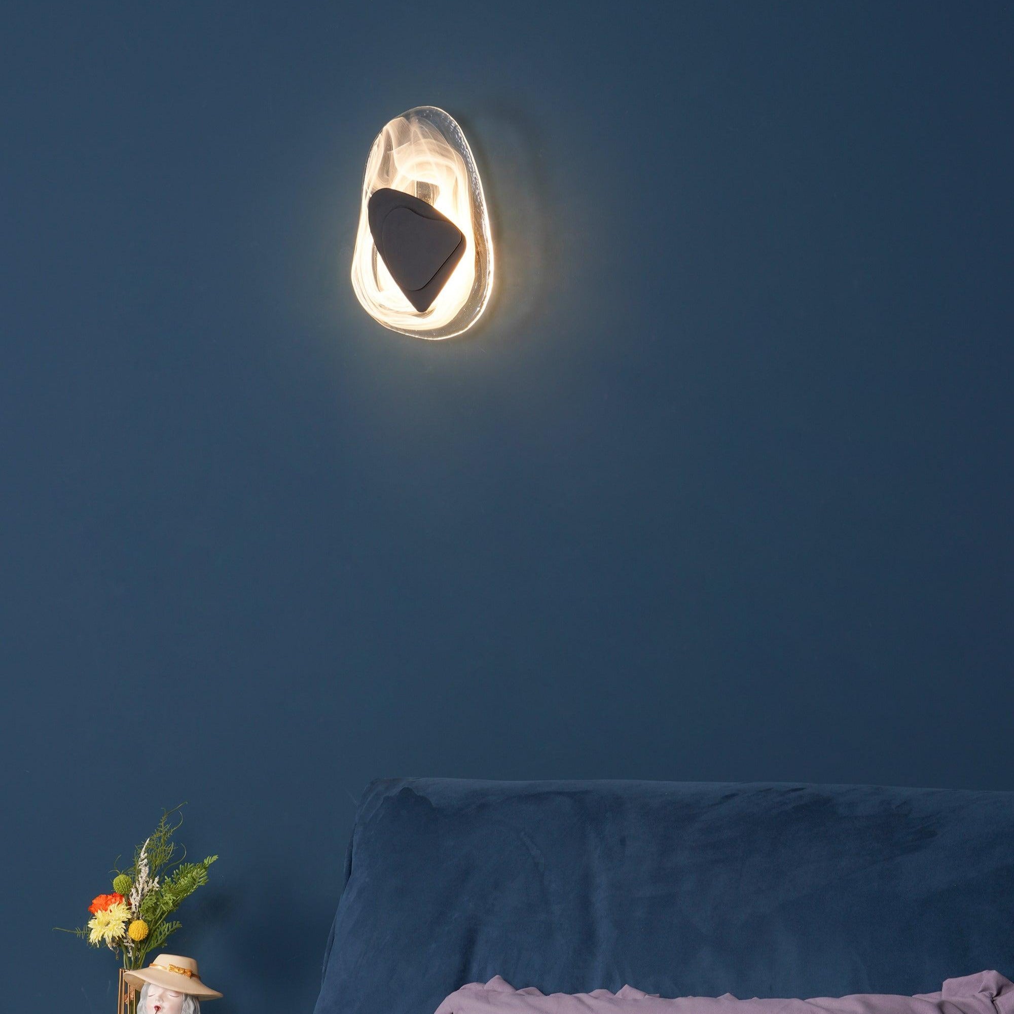 LED Wall Light Crafted from Molded Glass