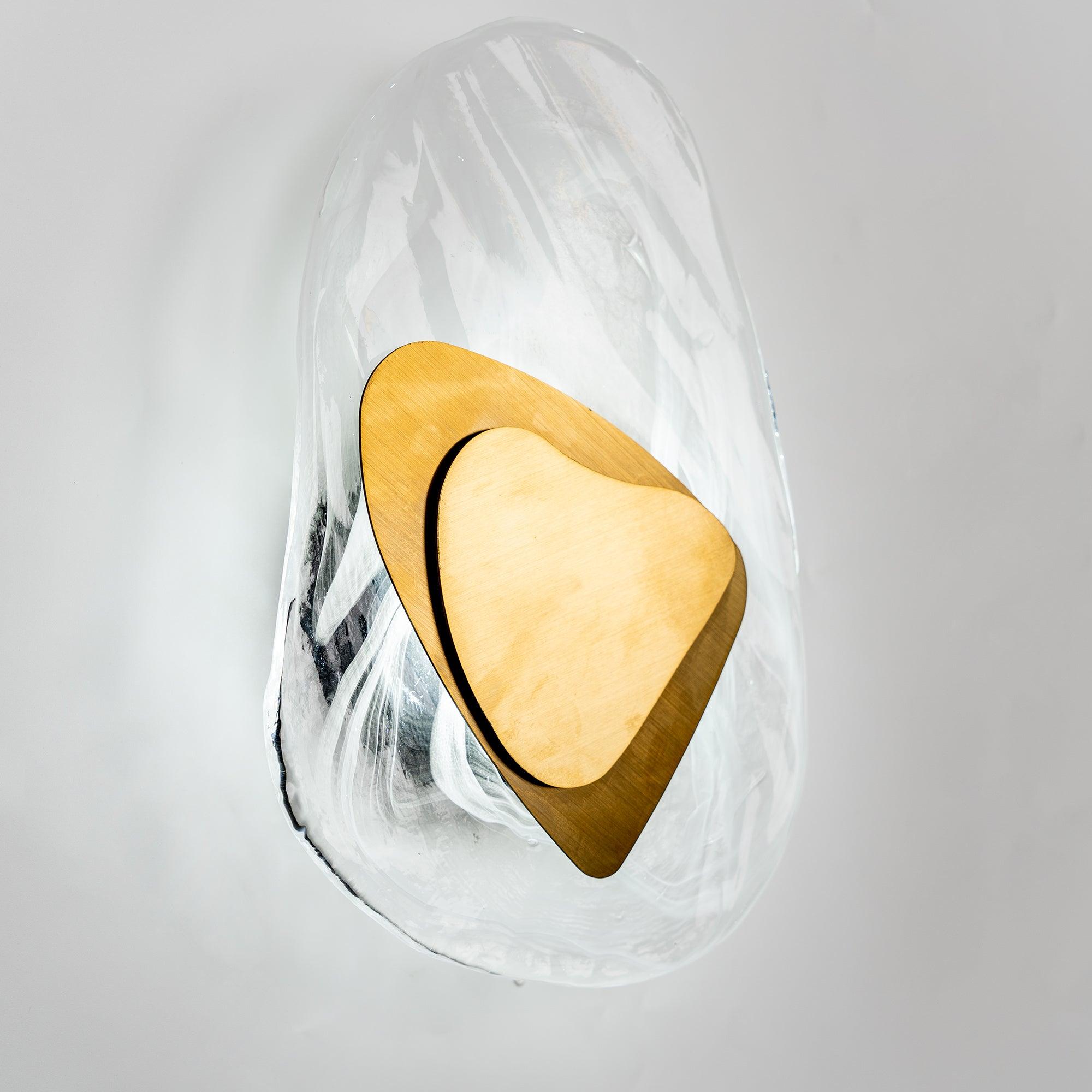 LED Wall Light Crafted from Molded Glass